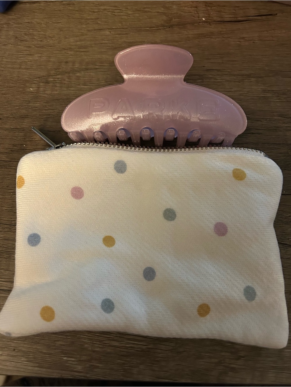 Parke Claw Clip & Pouch in Sparkly Purple